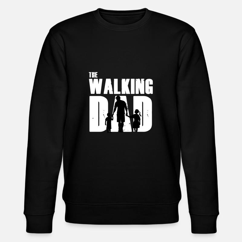 walking dad - Stanley/Stella Unisex Bio-Sweatshirt CHANGER - Schwarz