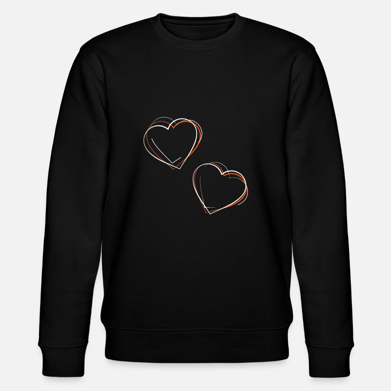 Zwei herzen - Stanley/Stella Unisex Bio-Sweatshirt CHANGER  - Schwarz