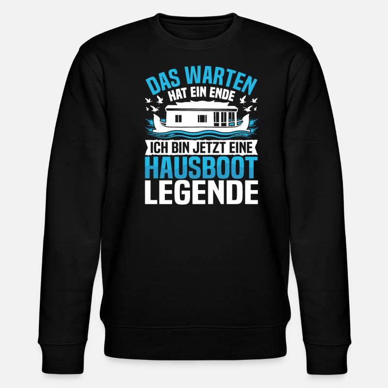 Bootbesitzer Hausboot Führerschein Bootsfahrer - Stanley/Stella Unisex Bio-Sweatshirt CHANGER  - Schwarz