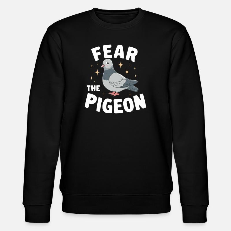 Taube Tauben Tier Vogel - Stanley/Stella Unisex Bio-Sweatshirt CHANGER - Schwarz