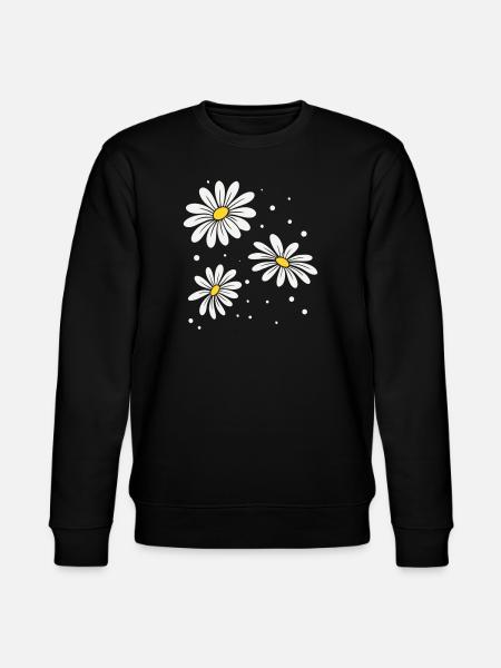 Gänseblümchen Punkte - Stanley/Stella Unisex Bio-Sweatshirt CHANGER  - Schwarz