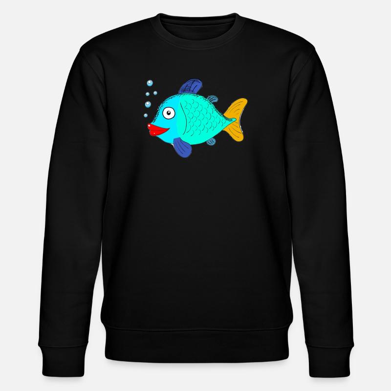 Poisson avec bulles - Sweat bio CHANGER Stanley/Stella Unisexe - noir