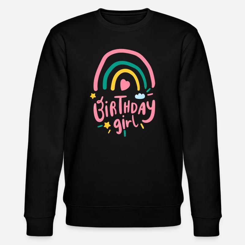 Fille d’anniversaire arc-en-ciel pastel - Sweat bio CHANGER Stanley/Stella Unisexe - noir