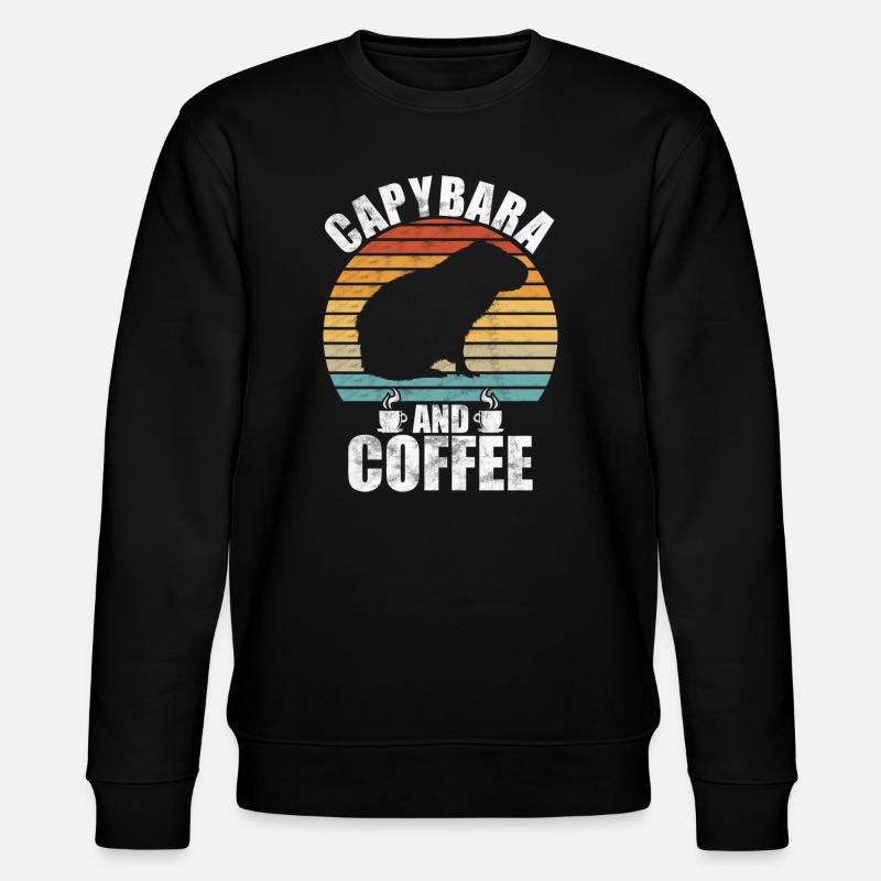 Capybara Zootier Design - Stanley/Stella Unisex Bio-Sweatshirt CHANGER  - Schwarz