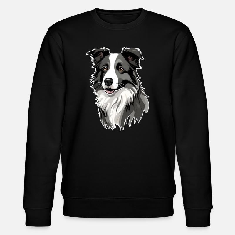 Border Collie - Stanley/Stella Unisex Bio-Sweatshirt CHANGER  - Schwarz
