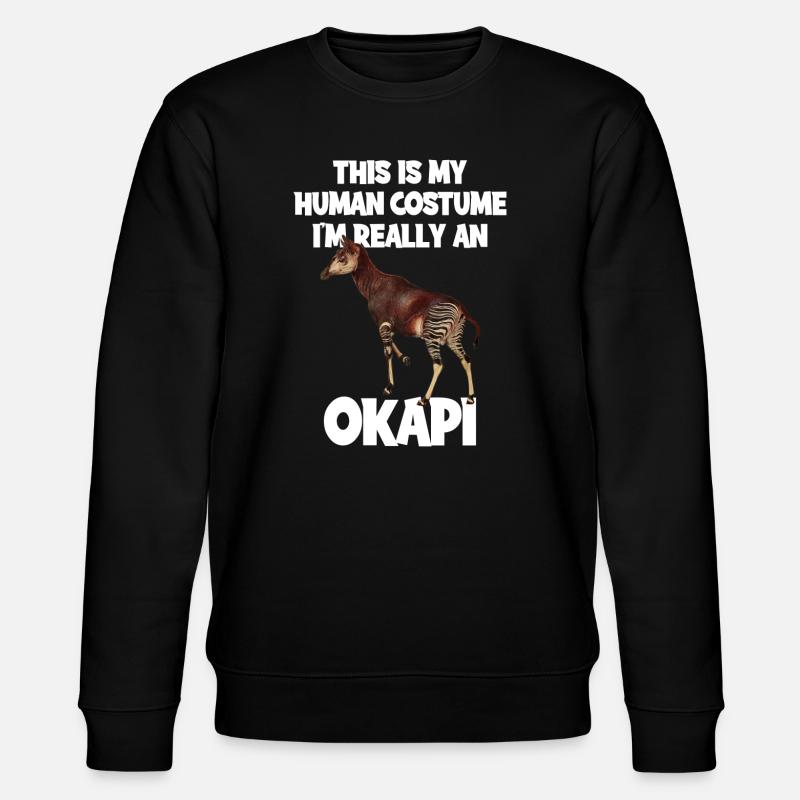 Okapi Zoo Expedition - Stanley/Stella CHANGER Unisex Organic Sweatshirt - black