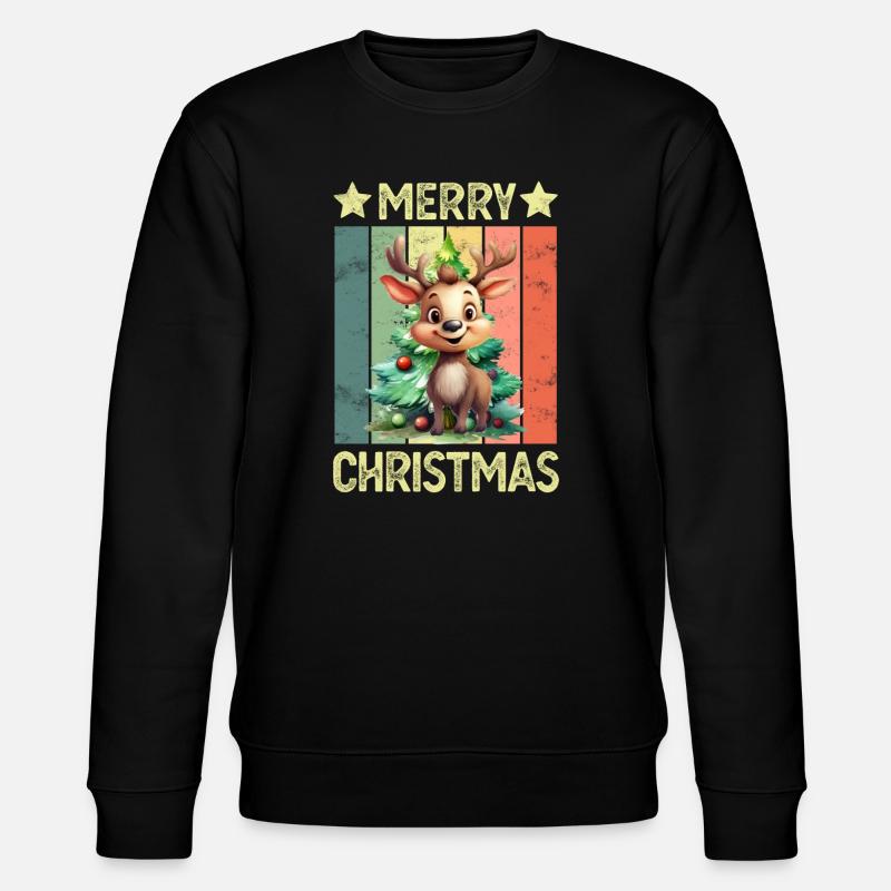 Joyeux renne de Noël - Sweat bio CHANGER Stanley/Stella Unisexe - noir