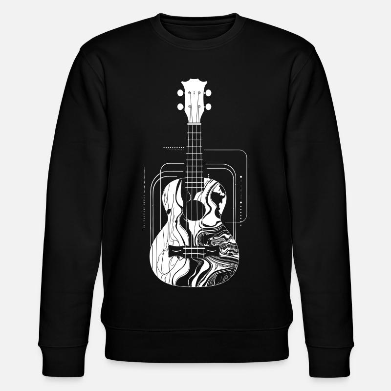 Ukulele Drawing - Stanley/Stella CHANGER Unisex Organic Sweatshirt - black