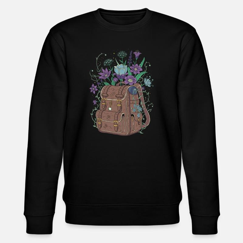 Sac à dos avec des fleurs - Sweat bio CHANGER Stanley/Stella Unisexe - noir