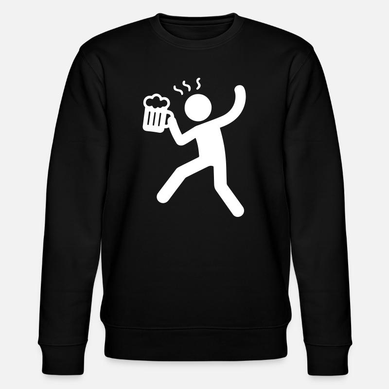 Saufen Symbol Bier - Stanley/Stella Unisex Bio-Sweatshirt CHANGER  - Schwarz