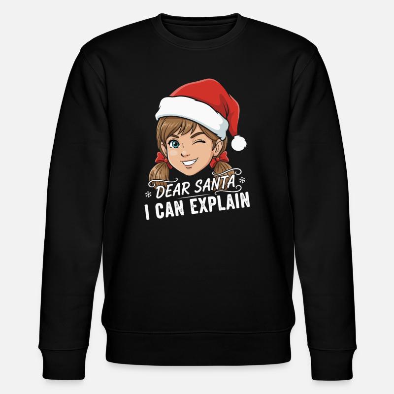Dear Santa I Can Explain - Stanley/Stella CHANGER Unisex Organic Sweatshirt - black