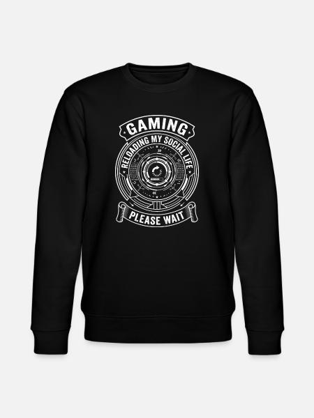Gaming Sozialleben Wartezeit - Stanley/Stella Unisex Bio-Sweatshirt CHANGER - Schwarz