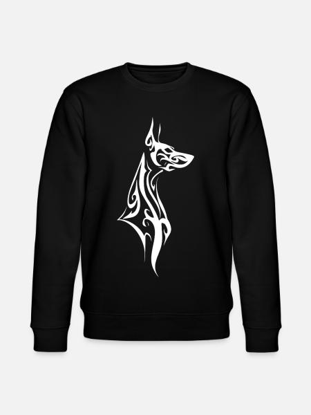 Tribal Doberman Black White - Stanley/Stella CHANGER Unisex Organic Sweatshirt - black