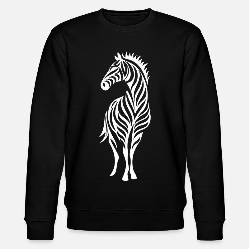 Silhouette d’art en ligne zèbre - Sweat bio CHANGER Stanley/Stella Unisexe - noir