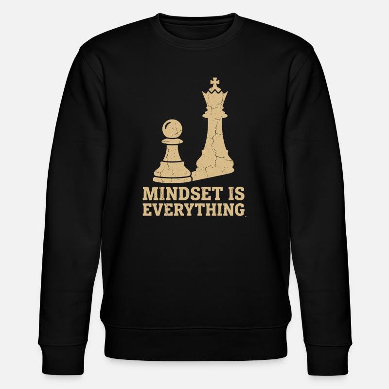 Mindset Is Everything – Chess Strategy Design - Stanley/Stella CHANGER Unisex Organic Sweatshirt - black