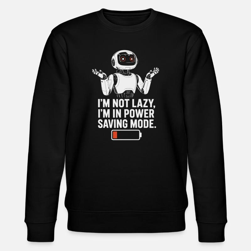 Power Saving Mode Robot - Stanley/Stella CHANGER Unisex Organic Sweatshirt - black