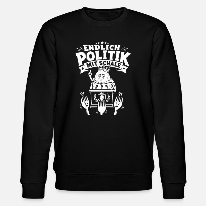 Endlich Politik mit Schale - Stanley/Stella Unisex Bio-Sweatshirt CHANGER  - Schwarz