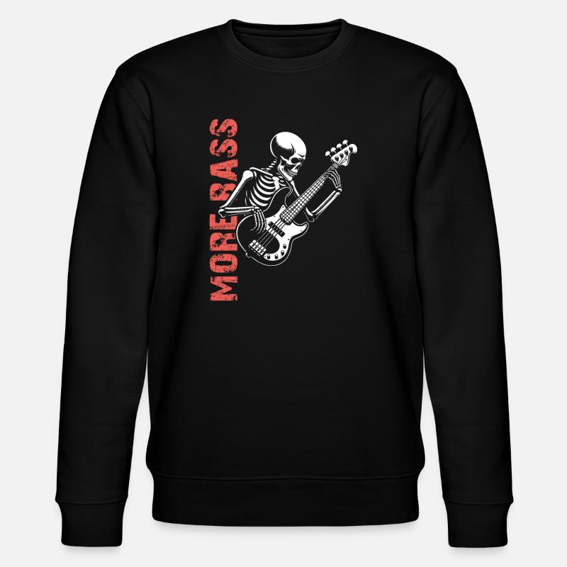 Plus Basse - Skeleton avec Basse - Sweat bio CHANGER Stanley/Stella Unisexe - noir