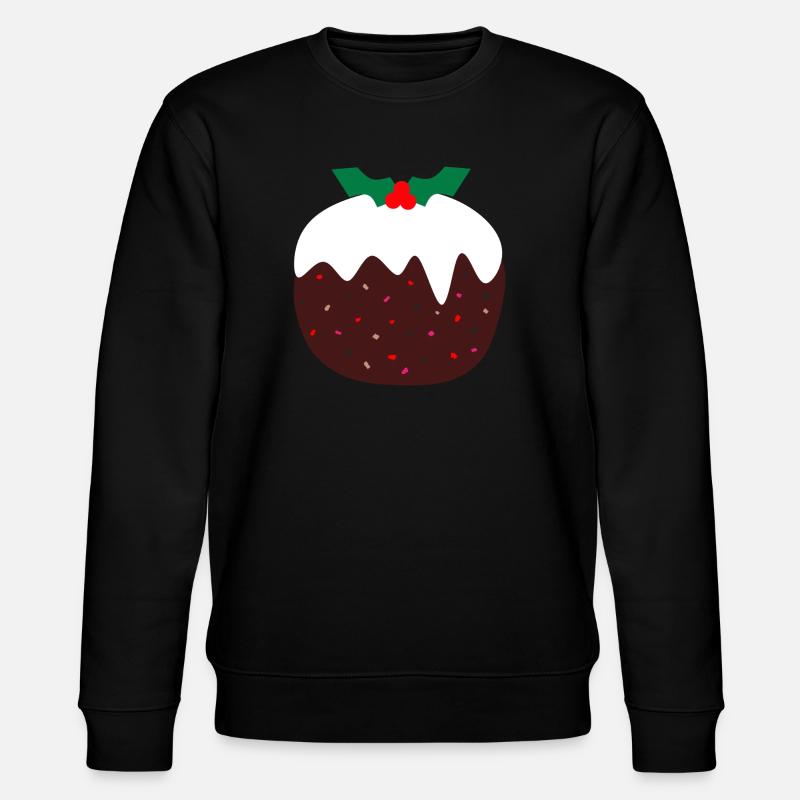 Weihnachtspudding mit bunten Beeren - Stanley/Stella Unisex Bio-Sweatshirt CHANGER  - Schwarz