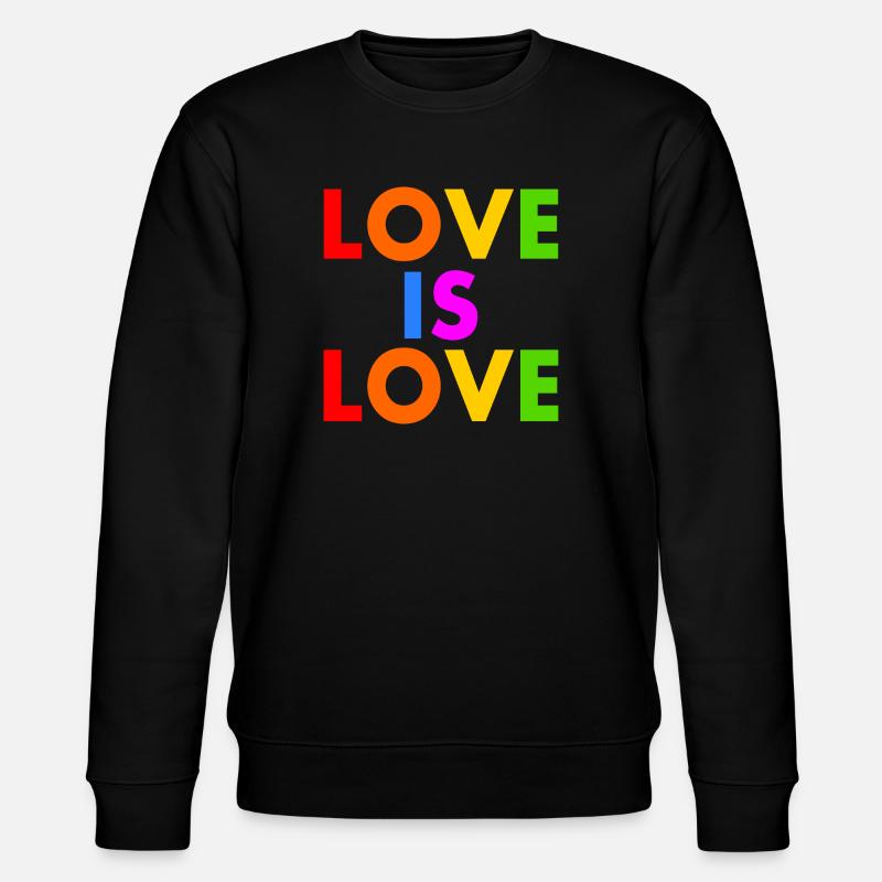 Love is love - Stanley/Stella Unisex Bio-Sweatshirt CHANGER  - Schwarz