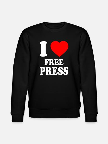 i love free press - Stanley/Stella CHANGER Unisex Organic Sweatshirt - black