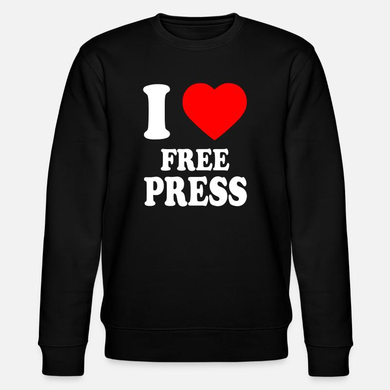 i love free press - Stanley/Stella Unisex Bio-Sweatshirt CHANGER  - Schwarz