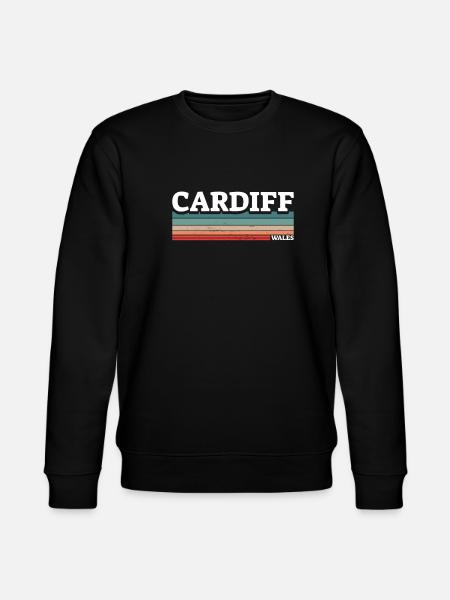 Cardiff Wales Welsh - Stanley/Stella CHANGER Unisex Organic Sweatshirt - black