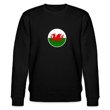 Wales Welsh flag Welsh - Stanley/Stella CHANGER Unisex Organic Sweatshirt - black - Front - Nik (191cm) & Marisol (170cm)