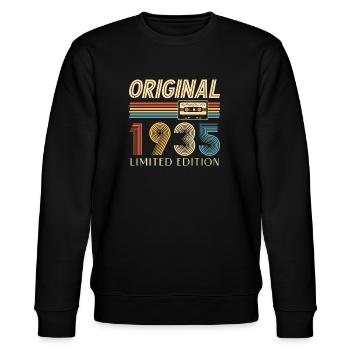 90e anniversaire Original 1935 90 ans cadeau - Sweat bio CHANGER Stanley/Stella Unisexe - noir - Devant - Nik (191cm) & Marisol (170cm)
