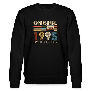 30th Birthday Original 1995 30 Years Old Gift - Stanley/Stella CHANGER Unisex Organic Sweatshirt - black - Front - Nik (191cm) & Marisol (170cm)