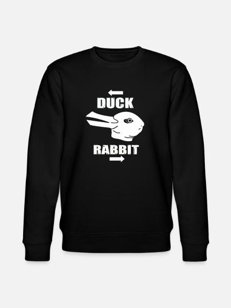 Wittgensteins Rabbit Duck Illusion - Stanley/Stella CHANGER Unisex Organic Sweatshirt - black