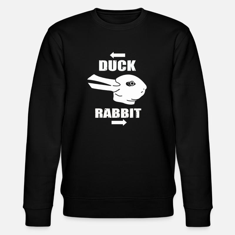 Wittgensteins Rabbit Duck Illusion - Stanley/Stella CHANGER Unisex Organic Sweatshirt - black