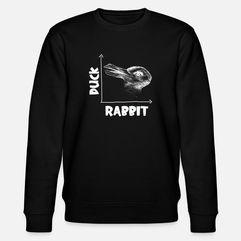 Wittgensteins Rabbit Duck Illusion - Stanley/Stella CHANGER Unisex Organic Sweatshirt - black