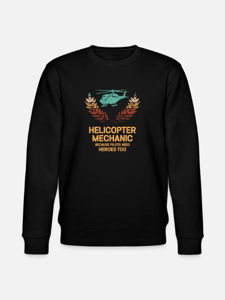 Helicopter Mechanic Heroes Pride - Stanley/Stella CHANGER Unisex Organic Sweatshirt - black