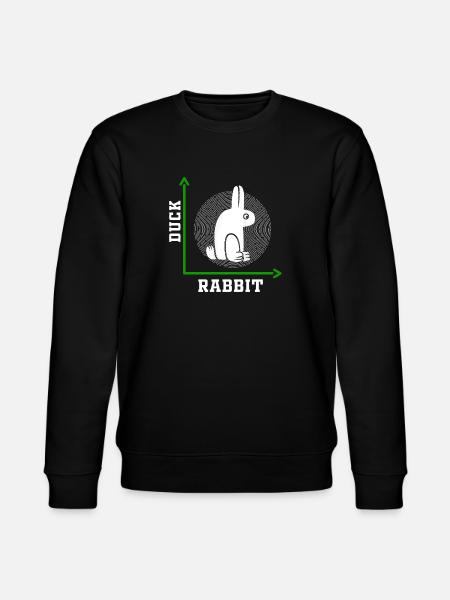 Wittgensteins Rabbit Duck Illusion - Stanley/Stella CHANGER Unisex Organic Sweatshirt - black
