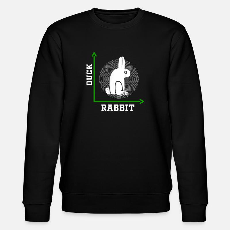 Wittgensteins Rabbit Duck Illusion - Stanley/Stella CHANGER Unisex Organic Sweatshirt - black