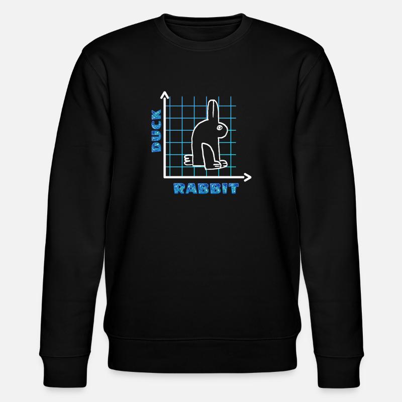 Wittgensteins Rabbit Duck Illusion - Stanley/Stella CHANGER Unisex Organic Sweatshirt - black