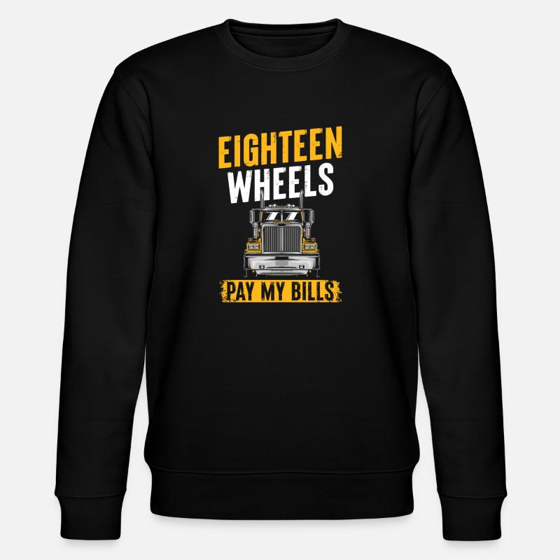Dix-huit roues paient mes factures - Sweat bio CHANGER Stanley/Stella Unisexe - noir