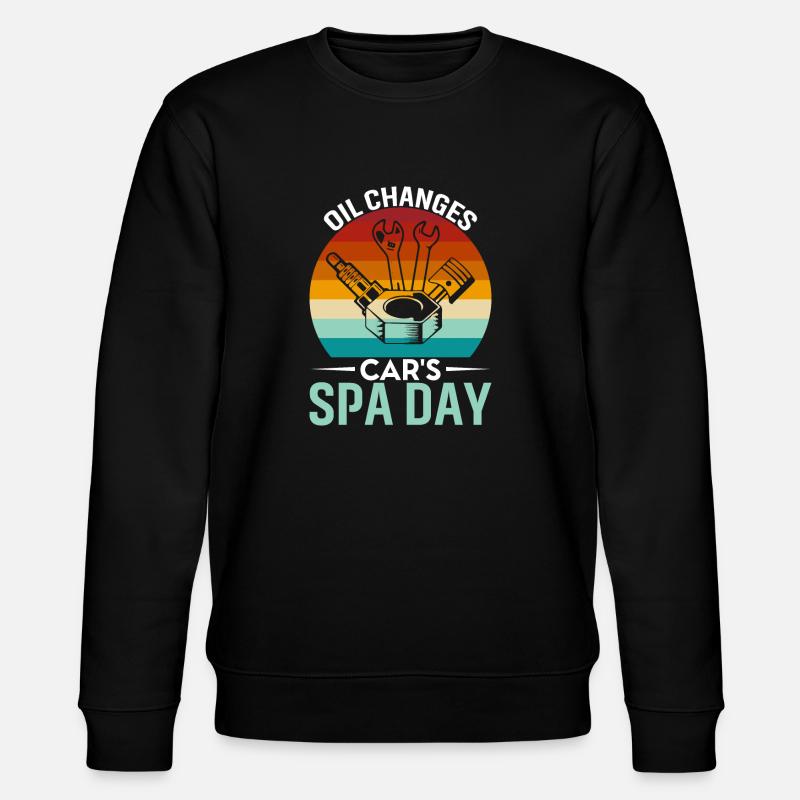 Ölwechsel: Auto'S Spa Day. - Stanley/Stella Unisex Bio-Sweatshirt CHANGER  - Schwarz