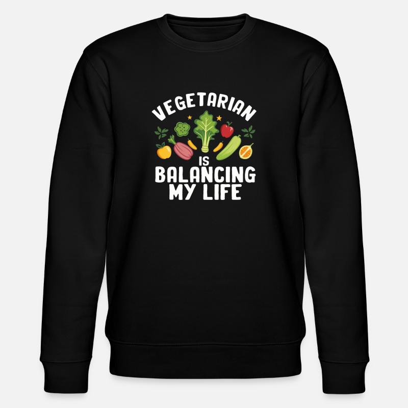 Végétarien Équilibrer ma vie - Sweat bio CHANGER Stanley/Stella Unisexe - noir