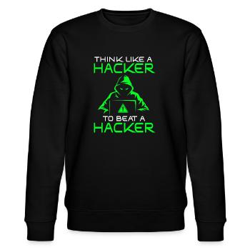 Ethische Hacker-Cybersicherheitsexpertise - Stanley/Stella Unisex Bio-Sweatshirt CHANGER  - Schwarz - Vorne - Nik (191cm) & Marisol (170cm)