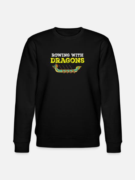 Rudern mit Drachen Drachenboot - Stanley/Stella Unisex Bio-Sweatshirt CHANGER  - Schwarz