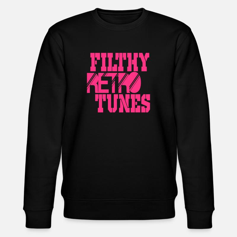 schmutzige Retro-Melodien - Stanley/Stella Unisex Bio-Sweatshirt CHANGER  - Schwarz