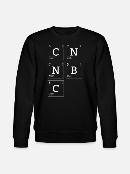 Periodic table of the elements C N N B C - Stanley/Stella CHANGER Unisex Organic Sweatshirt - black