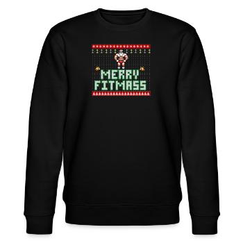 Fröhliche Fitmasse - Stanley/Stella Unisex Bio-Sweatshirt CHANGER  - Schwarz - Vorne - Nik (191cm) & Marisol (170cm)