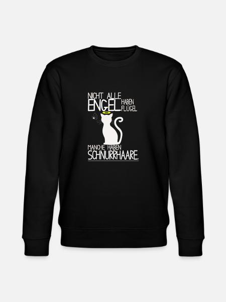 Katzen Shirt - Engel Schnurrhaare - Stanley/Stella Unisex Bio-Sweatshirt CHANGER - Schwarz