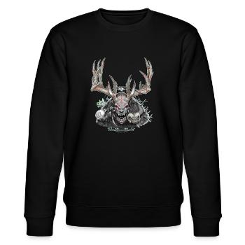 Cernunnos - Stanley/Stella Unisex Bio-Sweatshirt CHANGER  - Schwarz - Vorne - Nik (191cm) & Marisol (170cm)