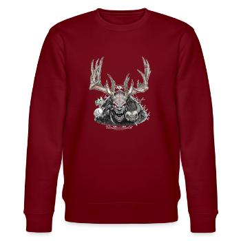 Cernunnos - Stanley/Stella Unisex Bio-Sweatshirt CHANGER  - Burgunderrot - Vorne - Nik (191cm) & Marisol (170cm)