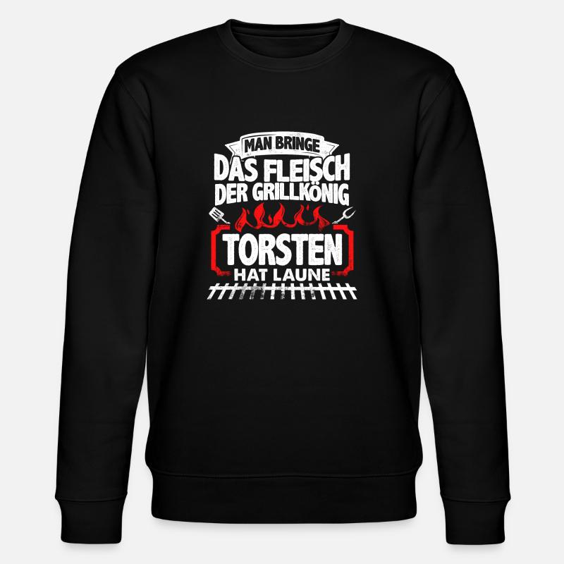 TORSTEN - Grill - Stanley/Stella Unisex Bio-Sweatshirt CHANGER  - Schwarz