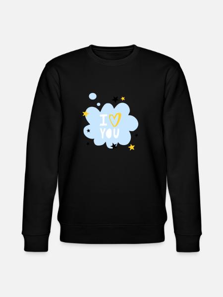 Ich Liebe dich - Stanley/Stella Unisex Bio-Sweatshirt CHANGER  - Schwarz